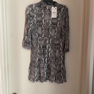Zara snakeskin print dress